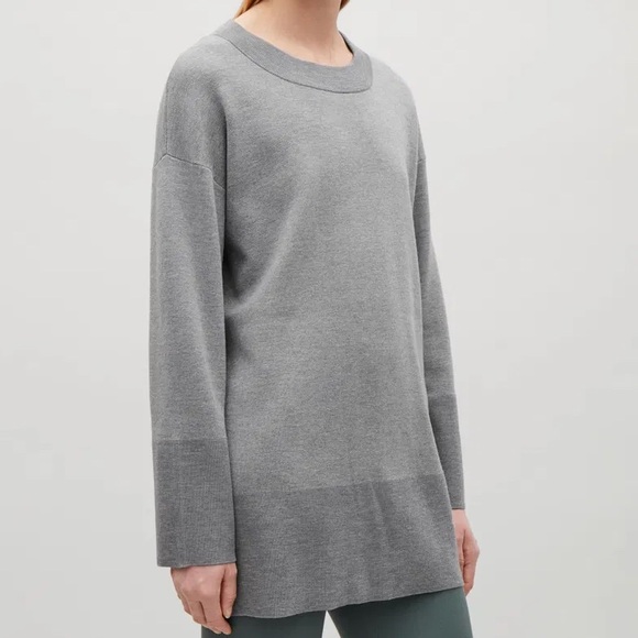 COS Oversized Wool Blend Crew Neck Jumper Sweatshirt Women’s Size XS - Picture 2 of 9